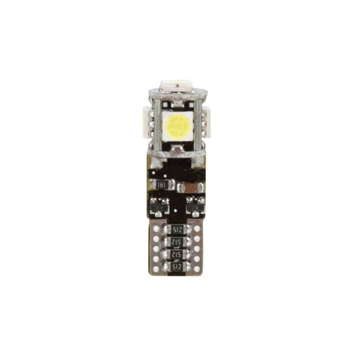 58385-S-02.JPG 12/30v Led Series 5 Led Smd (t10) W2 1x9 5d 2 Pz Scatola Bianco Doppia Polarità Resistenza Incorporata Lampadine 