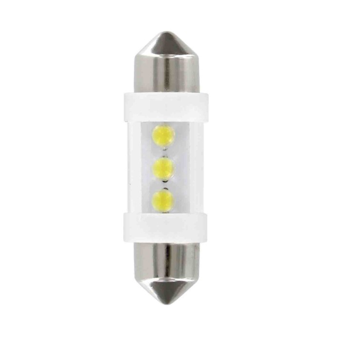 L007.JPG 12v Led Series 3 Led (c5w) 10x35 Mm Sv8 5 8 2 Pz D/blister Blu Lampadine A Led Siluro Lampa Led