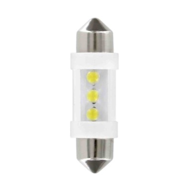 L007.JPG 12v Led Series 3 Led (c5w) 10x35 Mm Sv8 5 8 2 Pz D/blister Bianco Lampadine A Led Siluro Lampa Led