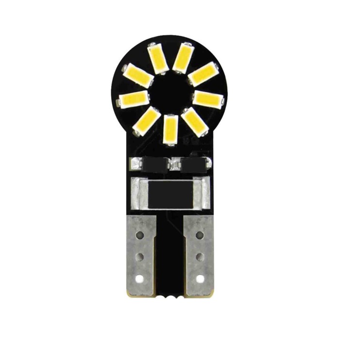 L136.JPG 12v Hyper Led 18 18 Smd X 1 Chips (t10) W2 1x9 5d 2 Pz Scatola Bianco Doppia Polarità Resistenza Incorporata Lampa Led