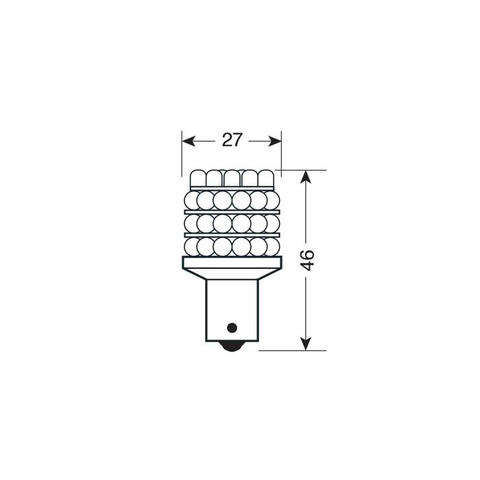 L004.JPG 12v Lampada Multi Led 36 Led (p21w) Ba15s 1 Pz D/blister Rosso Lampadine Multi Led Lampa Led