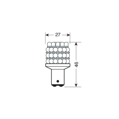 L005.JPG 12v Lampada Multi Led 36 Led (p21/5w) Bay15d 1 Pz D/blister Rosso Lampadine Multi Led Lampa Led