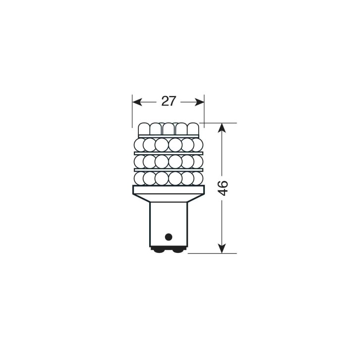 L005.JPG 12v Lampada Multi Led 36 Led (p21/5w) Bay15d 1 Pz D/blister Rosso Lampadine Multi Led Lampa Led