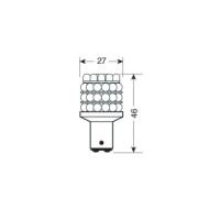 L005.JPG 12v Lampada Multi Led 36 Led (p21/5w) Bay15d 1 Pz D/blister Rosso Lampadine Multi Led Lampa Led
