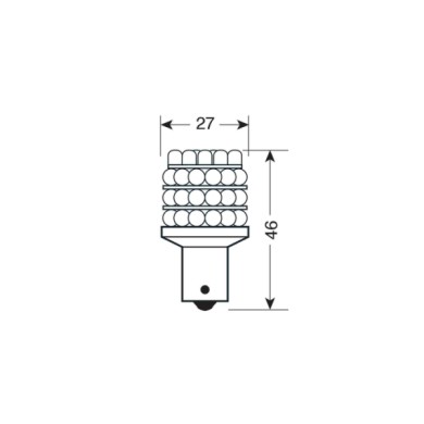 L004.JPG 12v Lampada Multi Led 36 Led (p21w) Ba15s 1 Pz D/blister Bianco Lampadine Multi Led Lampa Led