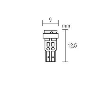 58452-S-01.JPG 12v Hyper Led 3 3 Smd X 1 Chip (t5) W2x4 6d 2 Pz Scatola Bianco Lampadine A Led T5 Lampa Led