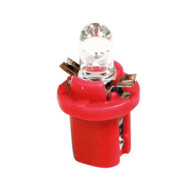 B8v5D.JPG 12v Lampada Cruscotto 1 Led B8 5d 2 Pz Scatola Rosso Lampadine A Led B8 5d Lampa Led
