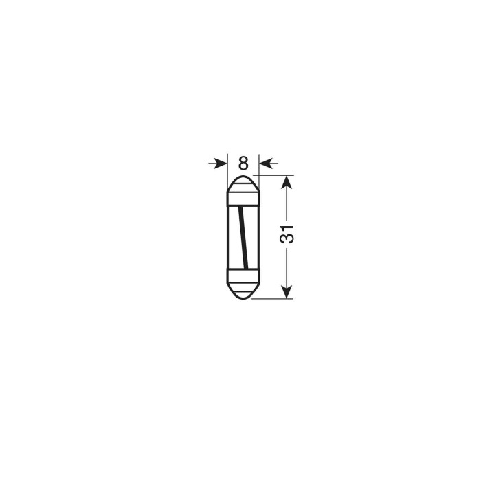 58526-S-01.JPG 12v Led Series 1 Smd X 9 Chips 8x31 Mm Sv8 5 8 1 Pz D/blister Bianco Lampadine A Led Siluro Lampa Led