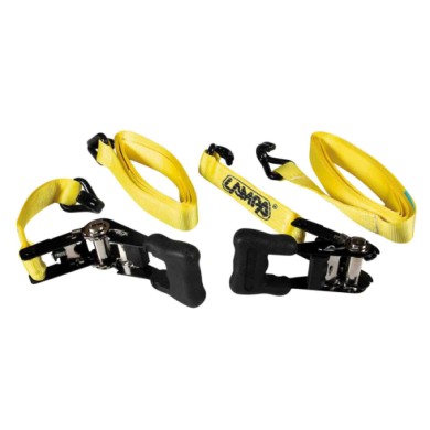 60167-D-01.JPG Pro Safe Set 2 Nastri Tensori Con Cricchetto A Doppio Gancio 5 M Nastri Tensori Portabiciclette
