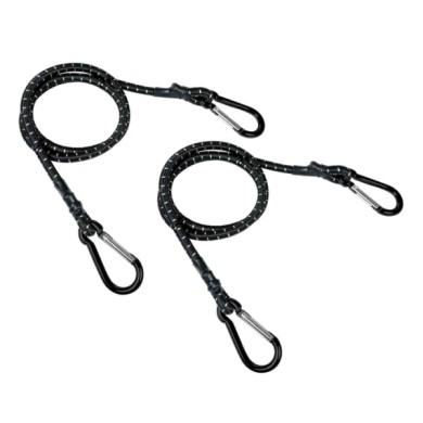60179-S-02.JPG Snap Hook Coppia Corde Elastiche Con Moschettoni In Alluminio Corde Elastiche E Funi Portabiciclette