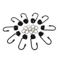 60253-C-01.JPG Set 10 Ganci + Morsetti Ø 10 Mm Corde Elastiche E Funi Portabiciclette
