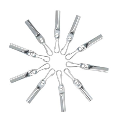 60254-S-02.JPG Set 10 Terminali Di Chiusura Con Moschettone Per Corde Ø 8 Mm Corde Elastiche E Funi Portabiciclette