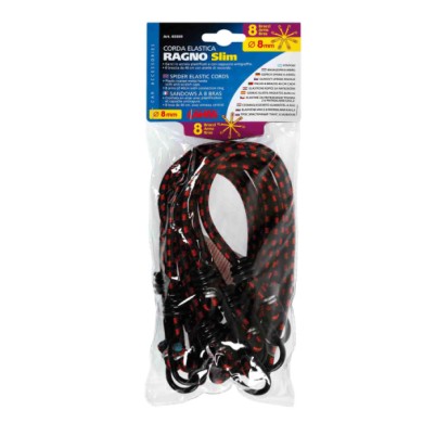 60309-S-01.JPG Corda Elastica Ragno 8 Ganci Ø 8 Mm Corde Elastiche E Funi Portabiciclette
