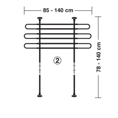 60421-D-01.JPG Grg 5 Griglia Divisoria Telescopica A 3 Elementi Griglie Separatrici Griglie Divisorie