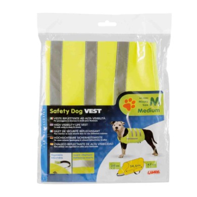 60483-C-01.JPG Dog Safety Vest Veste Riflettente Ad Alta Visibilità M Trasporto Animali
