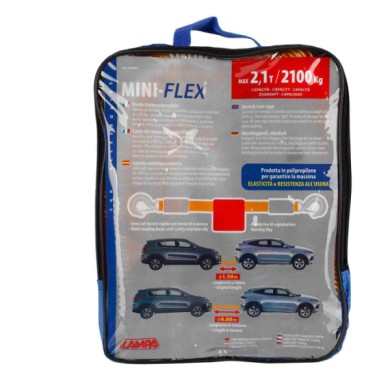 60562-S-01.JPG Miniflex 2100 Kg Corda Traino Estensibile Busta Traino Veicolo Traino Veicolo