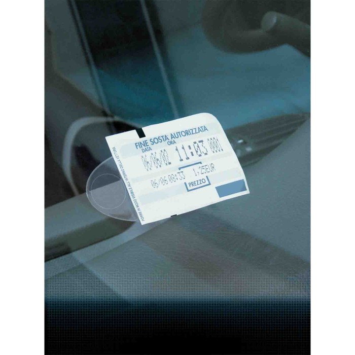 65347-S-01.JPG Parking Clip Portascontrino Parcheggio Blister 1 Pz Porta Licenze/dischi Orario Portaoggetti