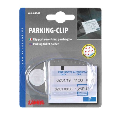 65347-C-01.JPG Parking Clip Portascontrino Parcheggio Blister 1 Pz Porta Licenze/dischi Orario Portaoggetti