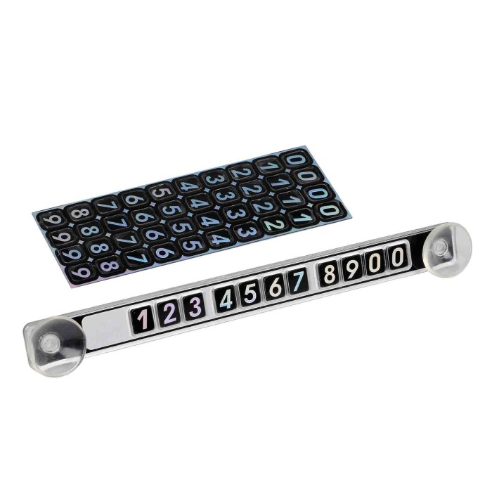 65363-A-01.JPG Doppia Fila Insegna Numero Cellulare Porta Licenze/dischi Orario Portaoggetti