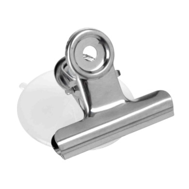 65455-S-02.JPG Set 2 Clips In Metallo Con Ventosa S 50 Mm Portaoggetti Portaoggetti
