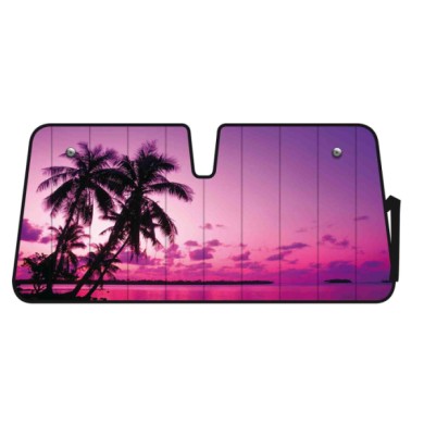66864-A-01.JPG Scudo Termico Per Parabrezza 68x147 Cm Palm Beach Sunset Scudi Parasole Tendine Parasole