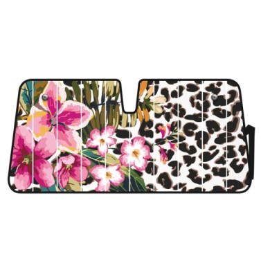 66867-A-01.JPG Scudo Termico Per Parabrezza 68x147 Cm Flower Leopard Scudi Parasole Tendine Parasole