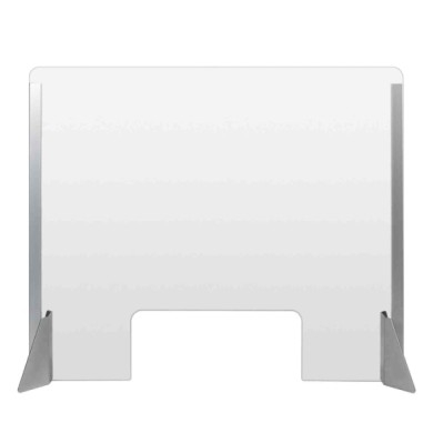 66931-S-01.JPG Schermo Protettivo Parafiato Con Feritoia Per Banconi E Scrivanie 660x560 Mm Igienizzanti E Protezioni Igiene E P