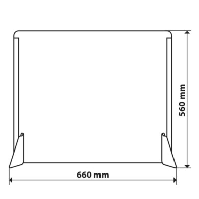66932-D-01.JPG Schermo Protettivo Parafiato Senza Feritoia Per Banconi E Scrivanie 660x560 Mm Igienizzanti E Protezioni Igiene E