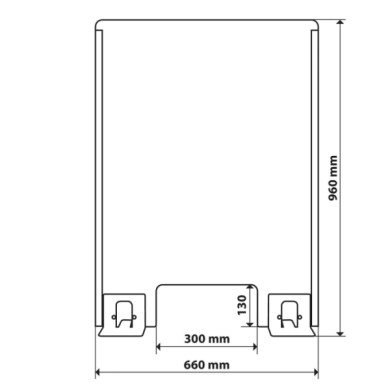 66934-S-01.JPG Schermo Protettivo Parafiato Con Feritoia Per Banconi E Scrivanie 660x960 Mm Igienizzanti E Protezioni Igiene E P