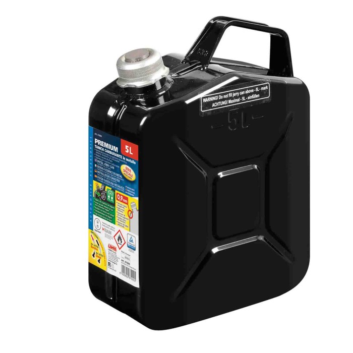 67009-S-01.JPG Premium Tanica Carburante In Metallo 5 L Nero Taniche Taniche