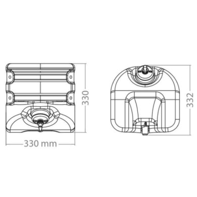 67023-D-01.JPG Serbatoio Acqua 18 L In Polietilene Con Rubinetto E Dispenser Porta Sapone Taniche