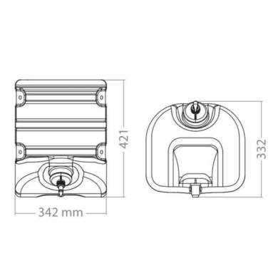 67024-D-01.JPG Serbatoio Acqua 30 L In Polietilene Con Rubinetto E Dispenser Porta Sapone Taniche