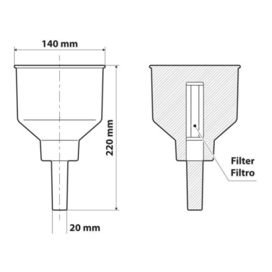 67036-D-01.JPG Clean Fuel Imbuto Con Filtro Separatore Travaso Liquidi Travaso Liquidi