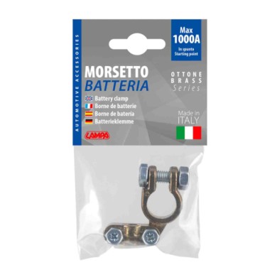 69900-S-01.JPG Morsetto Batteria Rinforzato  Fissaggio Cavo A Piastrina Max Cavo Ø 35 Mm² Polo Positivo Morsetti Batteria