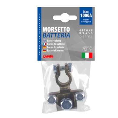 69906-S-01.JPG Morsetto Batteria Pesante  Fissaggio Cavo A Capocorda Su Vite Foro Capocorda Ø 8/10/8 Mm Polo Positivo Morsetti B