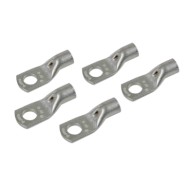 Set 5 Pz Capicorda Da Graffare In Rame Stagnato Sezione 25 Mm² Foro 8 Mm Morsetti Batteria Accessori Per Batteria