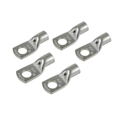 69918-D-01.JPG Set 5 Pz Capicorda Da Graffare In Rame Stagnato Sezione 35 Mm² Foro 10 Mm Morsetti Batteria Accessori Per Batteri