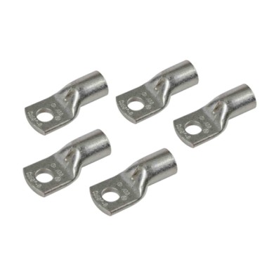 69919-D-01.JPG Set 5 Pz Capicorda Da Graffare In Rame Stagnato Sezione 50 Mm² Foro 8 Mm Morsetti Batteria Accessori Per Batteria