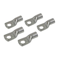 Set 5 Pz Capicorda Da Graffare In Rame Stagnato Sezione 50 Mm² Foro 10 Mm Morsetti Batteria Accessori Per Batteria