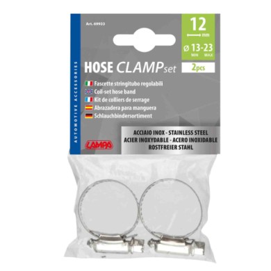 69933-S-01.JPG Fascette Stringitubo In Acciaio Inox Set 2 Pz ? 12 Mm Ø 13 23 Mm Materiale Di Fissaggio Materiale Di Fissaggio
