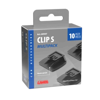 69947-C-01.JPG Clip Adesiva Clip S Set 10 Pz Porta Licenze/dischi Orario Portaoggetti