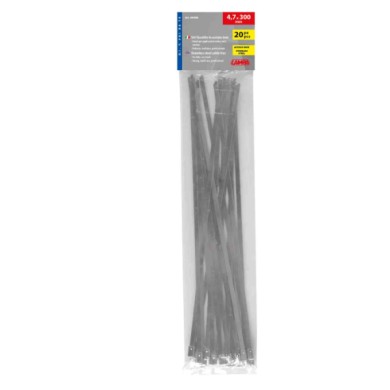 69988-C-01.JPG Fascette In Acciaio Inox Set 20 Pz 4 7x300 Mm Materiale Di Fissaggio Materiale Di Fissaggio