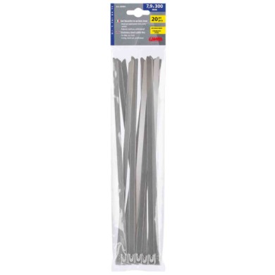 69989-C-01.JPG Fascette In Acciaio Inox Set 20 Pz 7 9x300 Mm Materiale Di Fissaggio Materiale Di Fissaggio