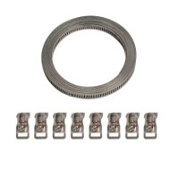 Kit Nastro Acciaio Con 8 Morsetti 300 Cm Materiale Di Fissaggio Materiale Di Fissaggio
