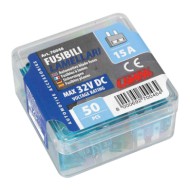 70046-S-01.JPG Confezione 50 Fusibili Lamellari 12/32v 15a Fusibili Fusibili