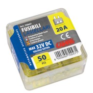 70047-S-01.JPG Confezione 50 Fusibili Lamellari 12/32v 20a Fusibili Fusibili