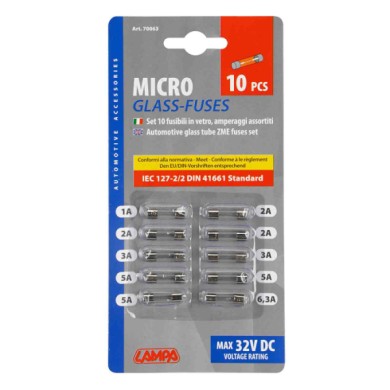 70063-C-01.JPG Set 10 Micro Fusibili 12/32v Fusibili Fusibili