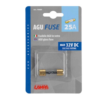 70089-S-01.JPG Fusibile Agu In Vetro 12/32v 25a Fusibili Fusibili