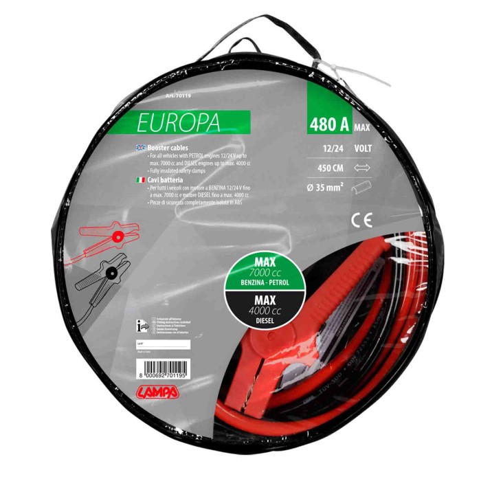 70119-S-01.JPG Cavi Batteria Europa 450 Cm 480 A 35 Mm² Cavi Batteria Accessori Per Batteria