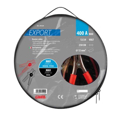 70129-S-01.JPG Cavi Batteria Export 12/24v 250 Cm 400 A 12 Mm² Cavi Batteria Accessori Per Batteria